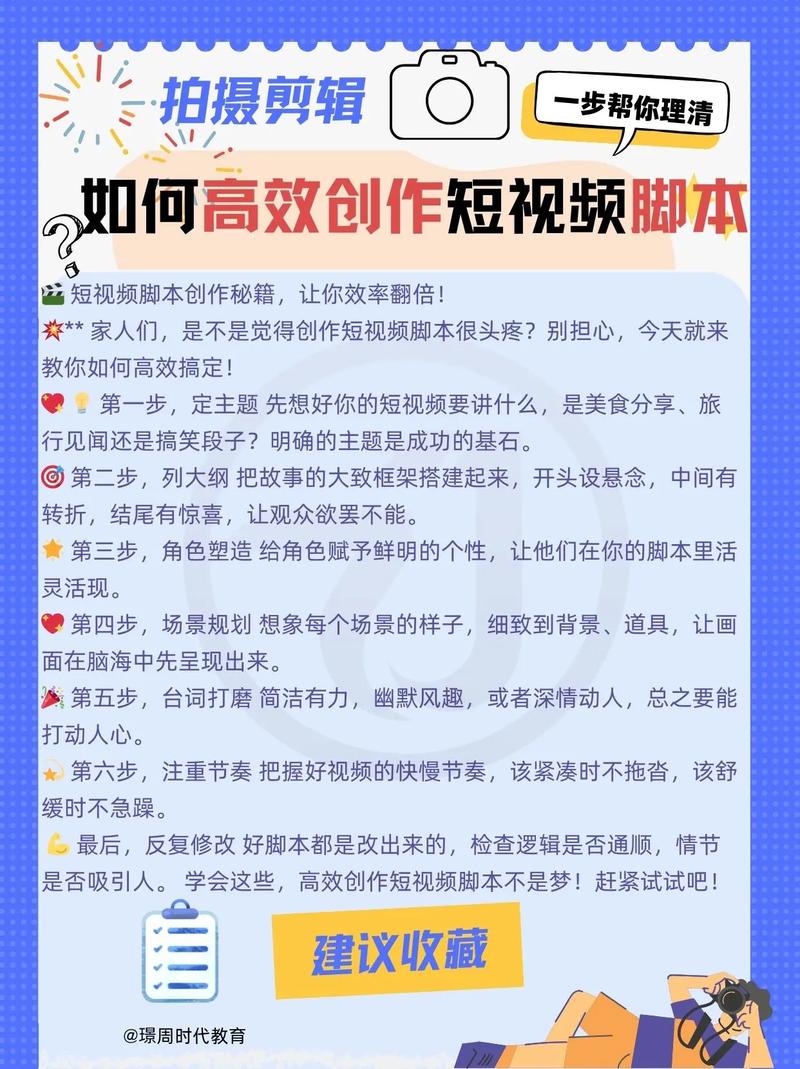 制作短視頻的關鍵要點：明確主題目標與精心腳本策劃