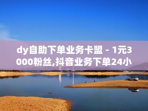 dy業務自助下單平臺-自助平臺業務下單
