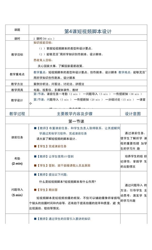 制作短視頻互動設計方案-教學課程-教學課程
